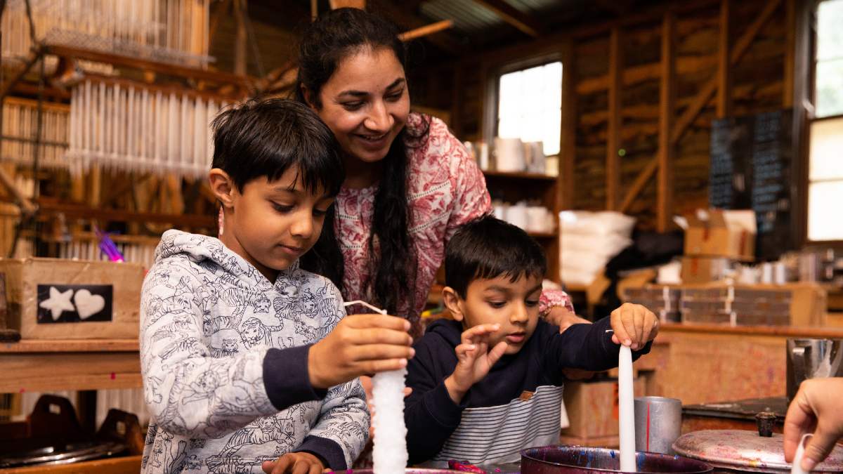Candle making at sovereign hill