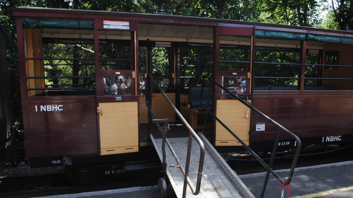 Puffing Billy accessible carriage with wheelchair ramp