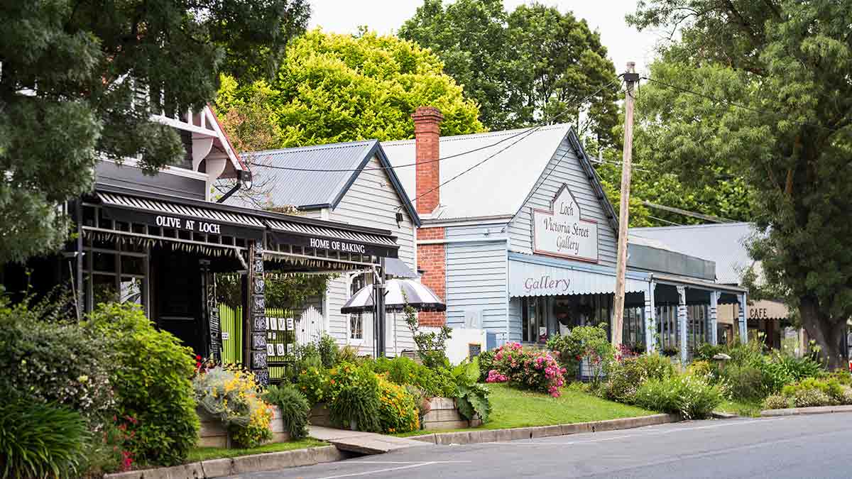 exterior of cute shops