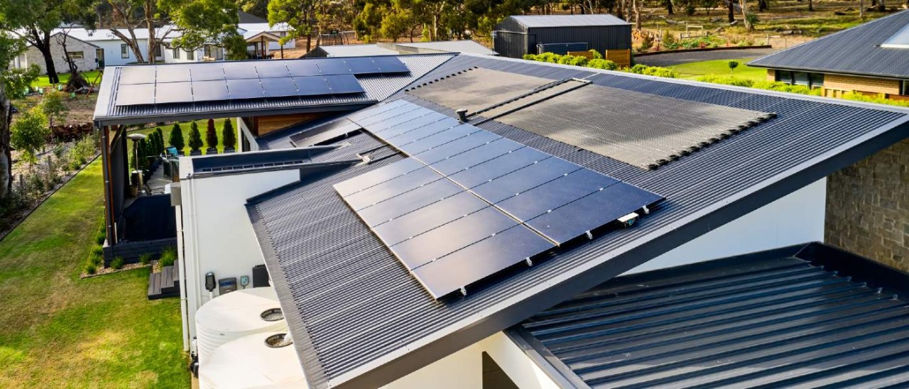 solar panels installed on a modern Australian house
