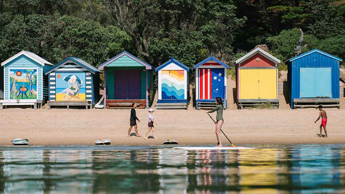 beach boxes at mills beach mornington