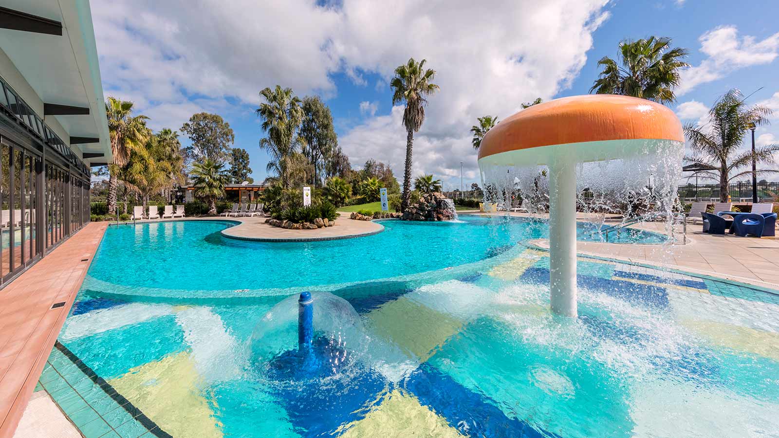 Outdoor pool at Cobram Resort.