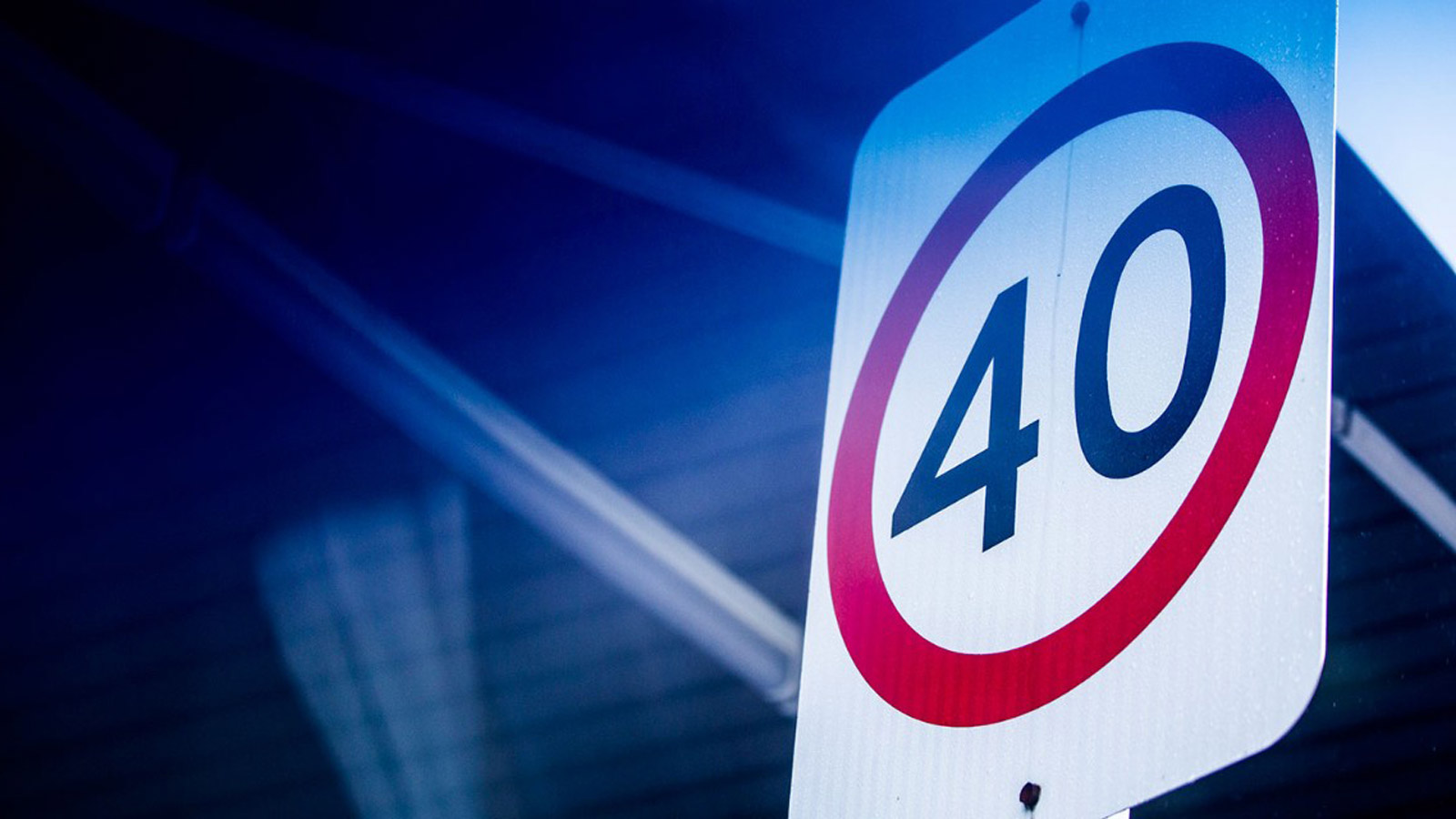 40 kilometre speed limit sign.