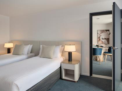 An interconnecting room for families staying at the RACV Hobart Hotel