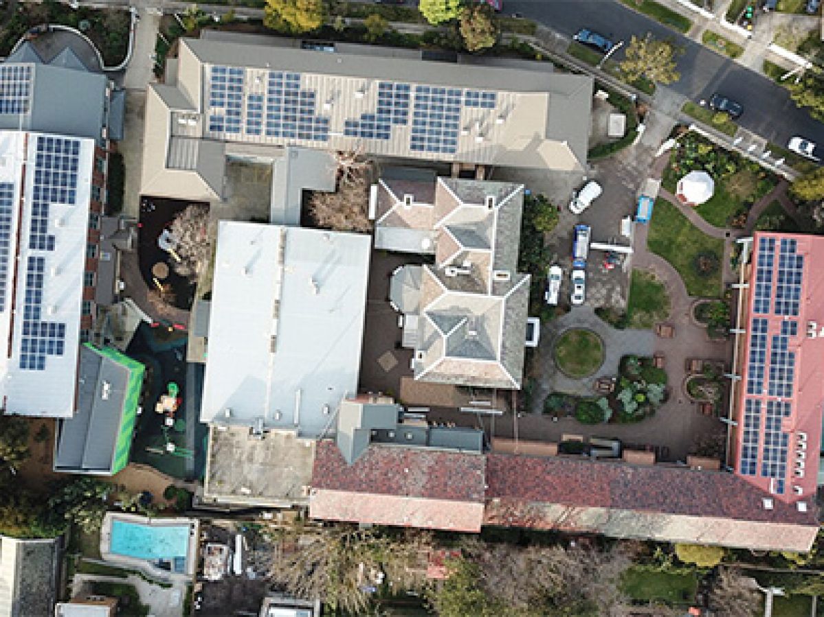 Aerial view of Shelford Grammar.