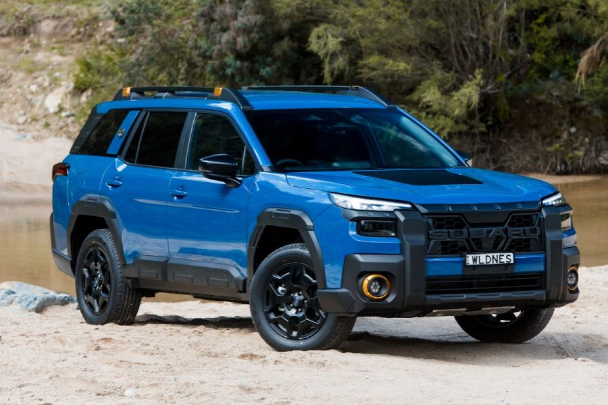 2025 Subaru Outback Wilderness on a gravel road