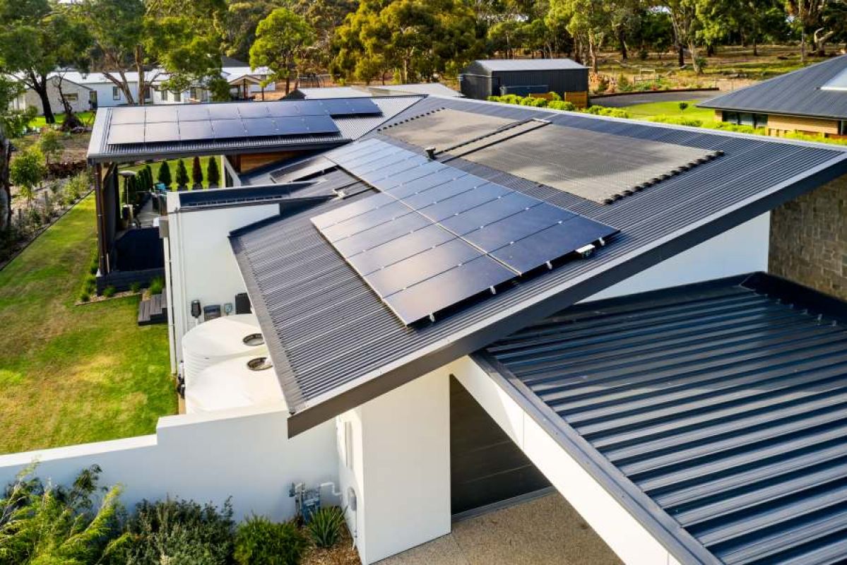 solar panels installed on a modern Australian house