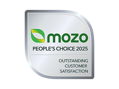 Mozo people's choice 2025 award for outstanding customer satisfaction.