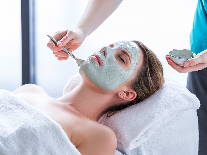 Person getting a facial at RACV Noosa Resort's One Spa.