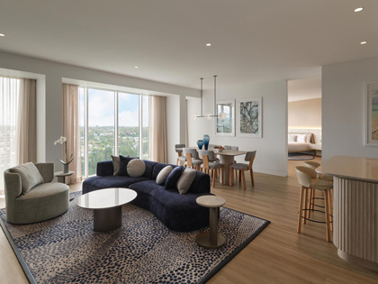 Living room in a royal suite