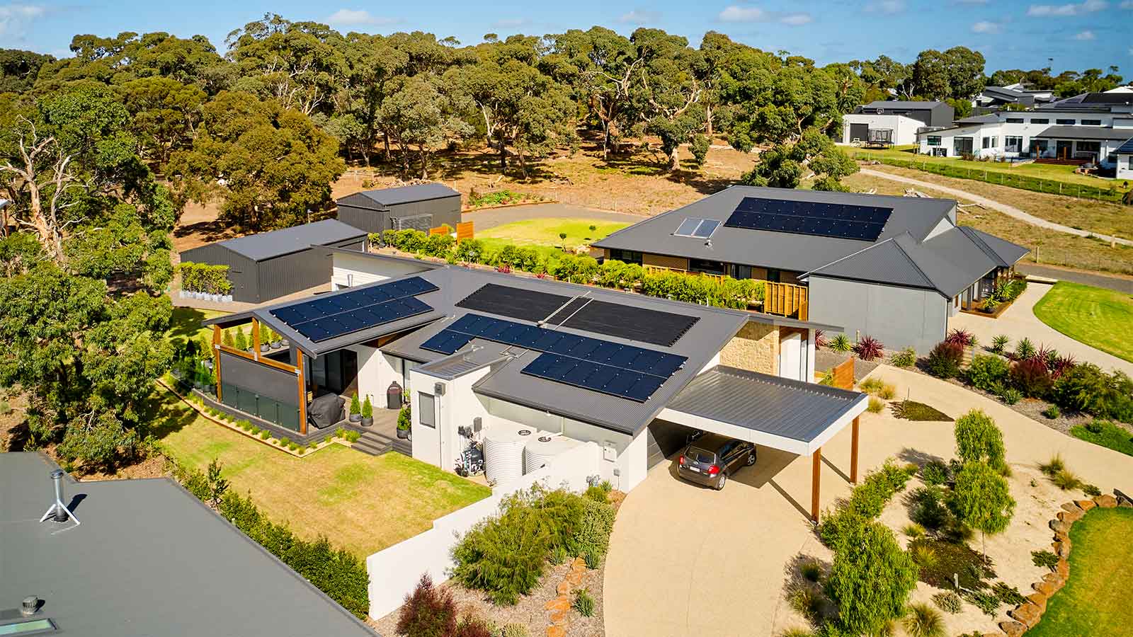 A house in Ocean Grove, Victoria with solar panels on the roof