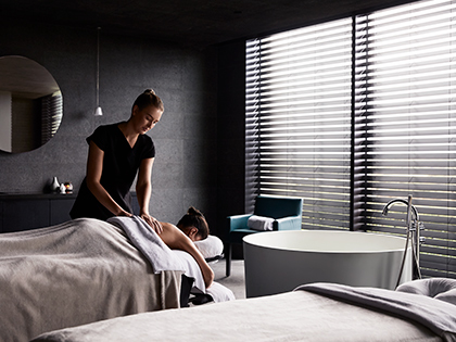 Woman getting a massage at RACV One Spa in Torquay.