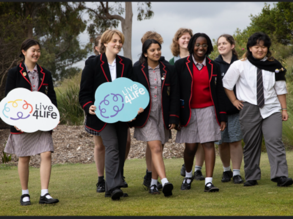 Live4life students walk together